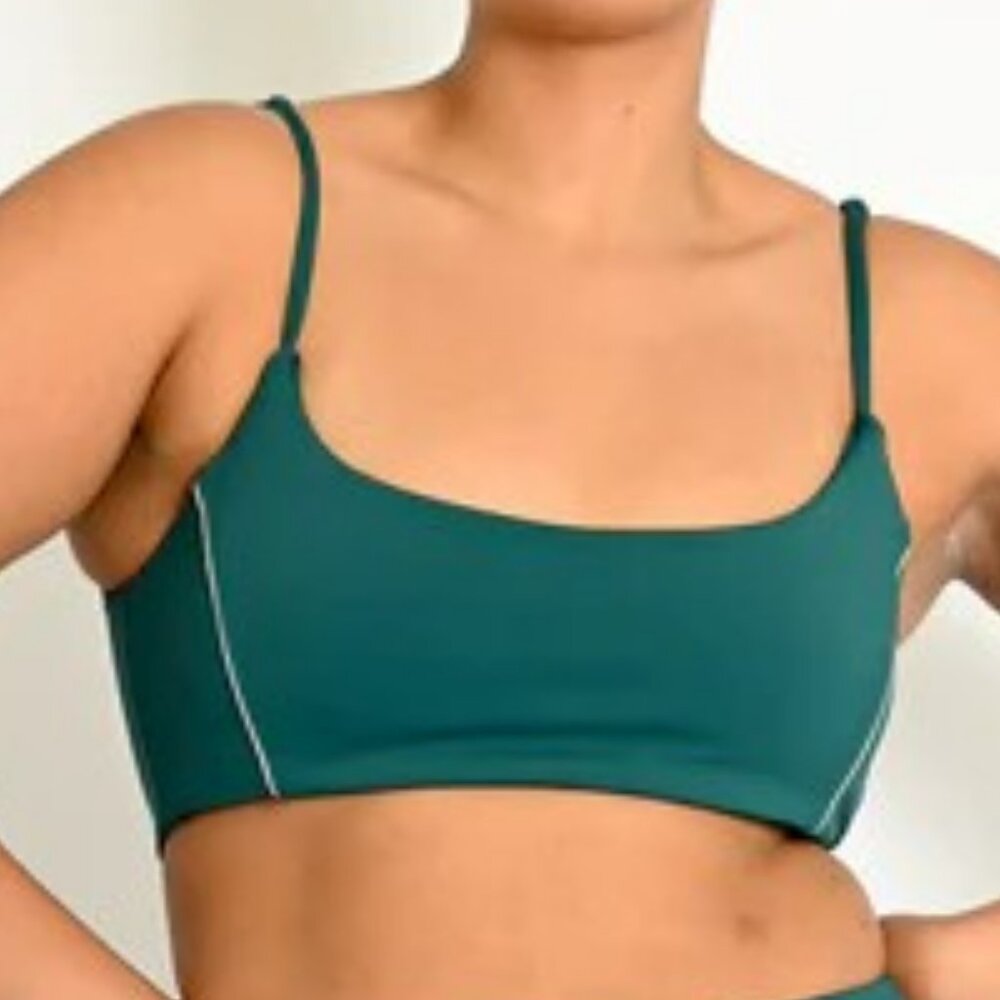 YLLW the Label Tammy Bra Green Sz M/L NWT Adjustable Straps Activewear workout